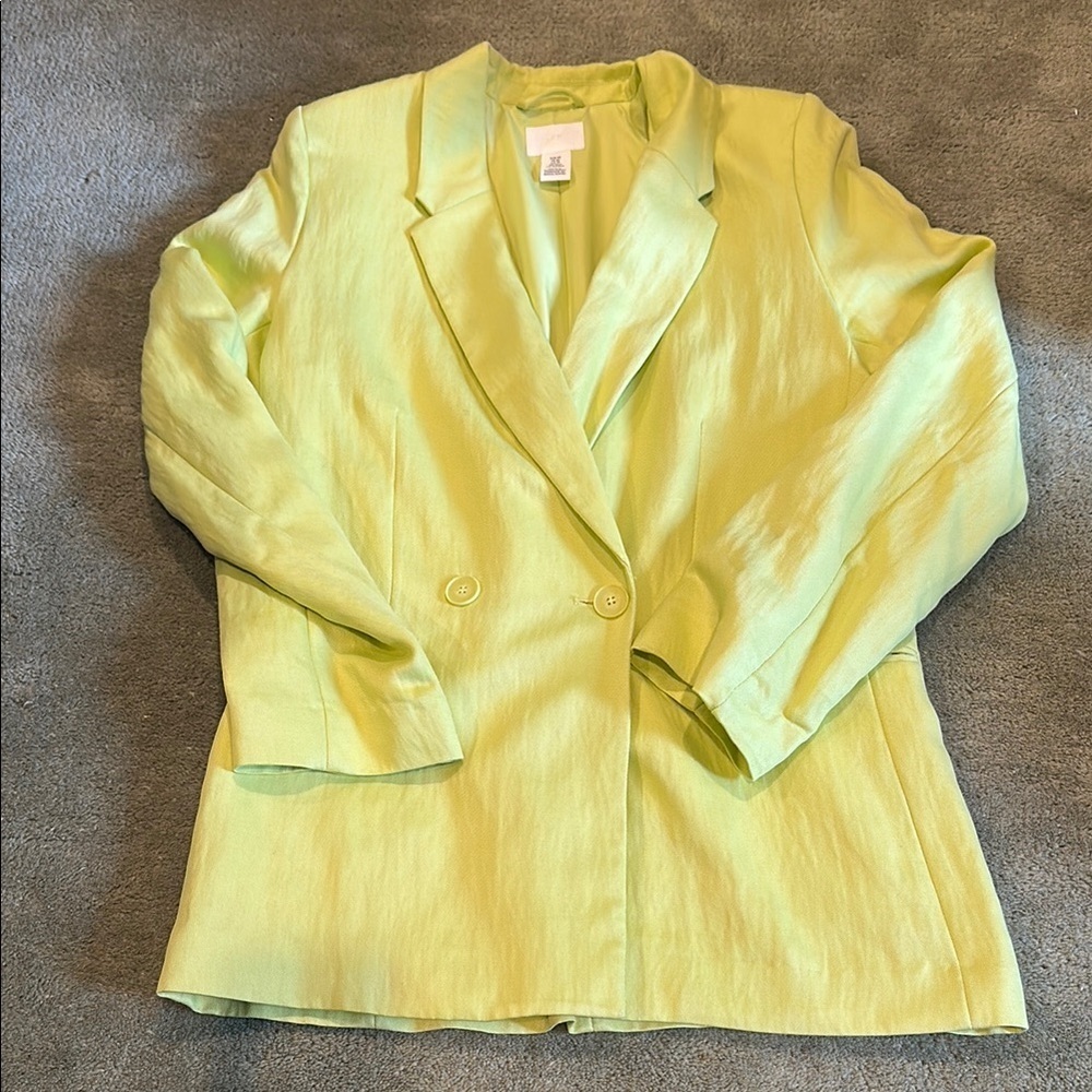 H&M Vibrant Light Green Blazer